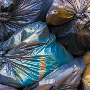 pile of garbage bags